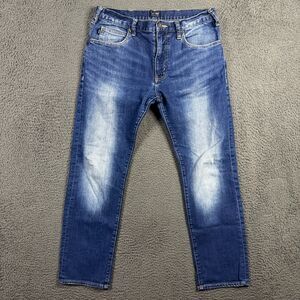 Armani Jeans Mens 32x28 Blue J45 Slim Fit Dark Wash Denim Pants Stretch Designer
